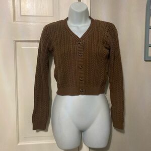 Classic Brown Women's Cardigan Sweater